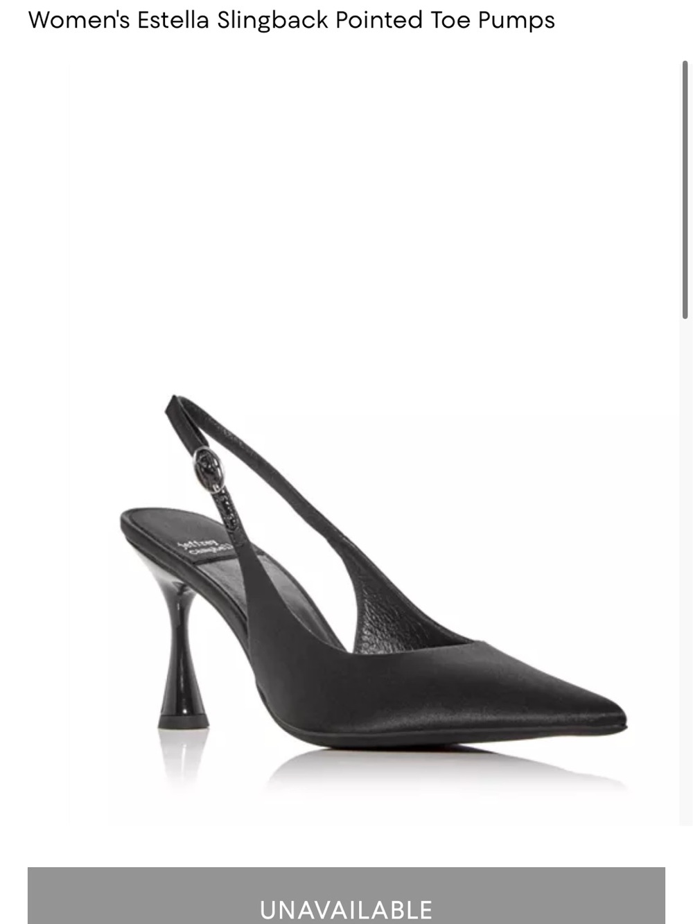 Jeffrey Campbell Black Estella Slingback Pointed Toe Pumps